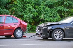 Two cars smashed into each other