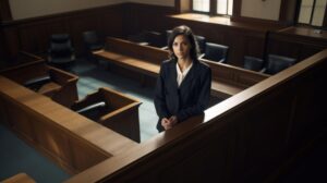 attorney standing in a court