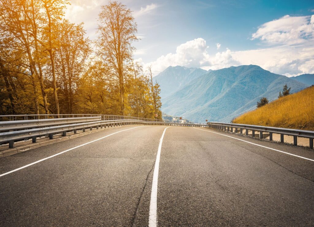 road through mountains