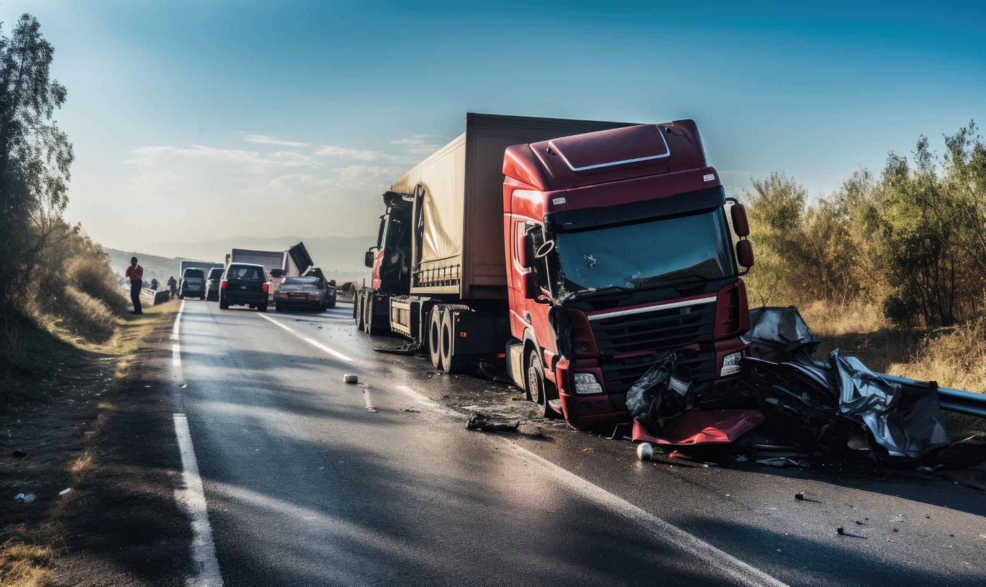 a crashed truck