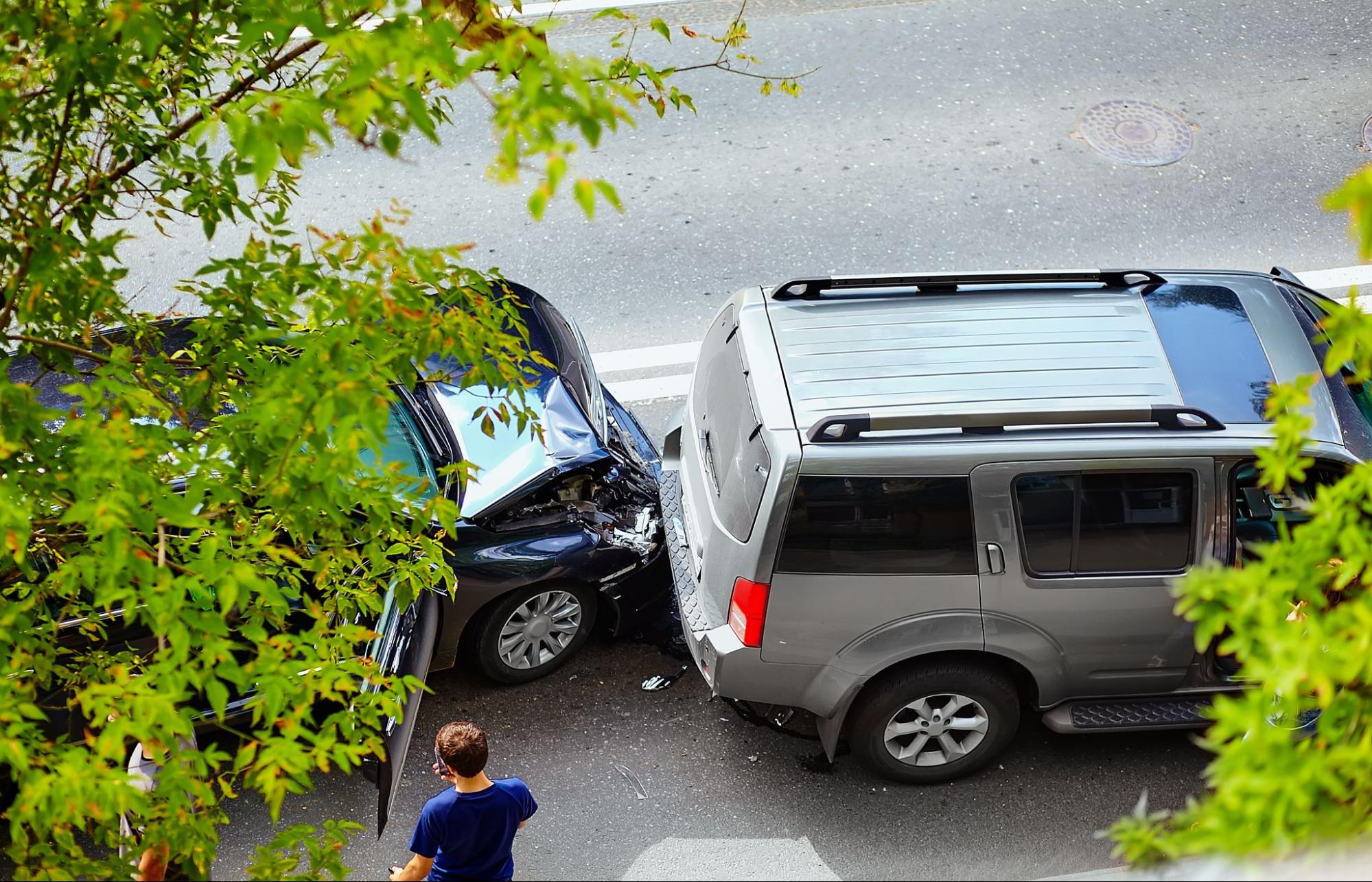 Sideswipe car accident victim